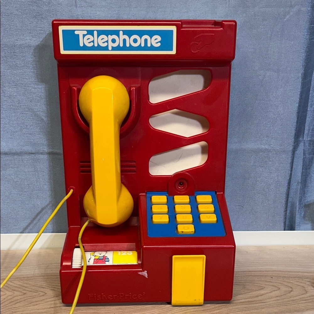 Rare Fisher Price Vintage 1989 Record & Playback Telephone Coins